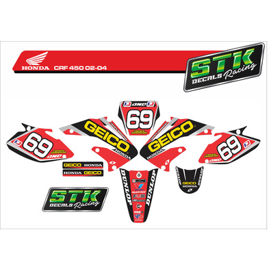 Vinilo Honda CRF 450 02-04 Geico