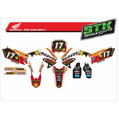 VINILOS HONDA CRF 450 2011 REPSOL